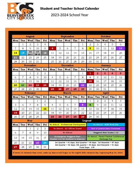 Bcths Calendar